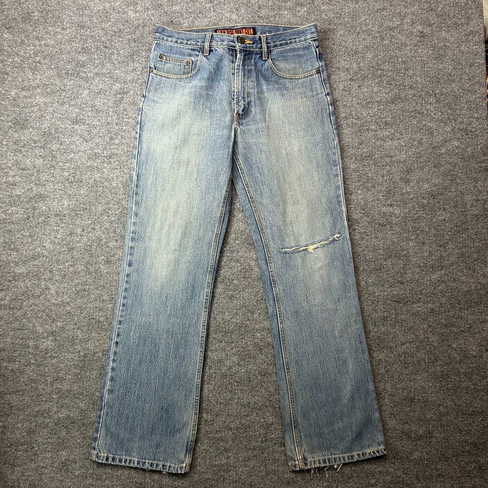 Steve‎ & Barry's Low Rise Bootcut Jeans Women's Blue Denim Distressed - 31X31